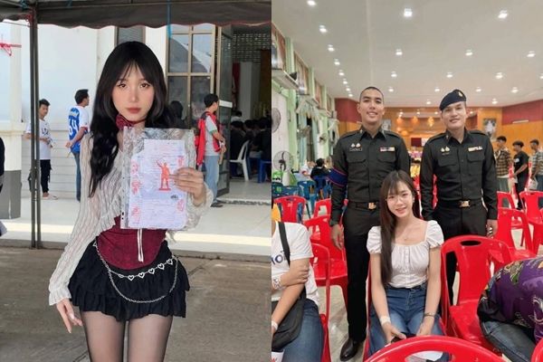 泰国变性正妹“13金钗”现身兵役抽签! 网暴动:是选美吧
