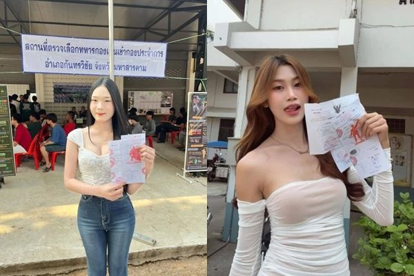 泰国变性正妹“13金钗”现身兵役抽签! 网暴动:是选美吧