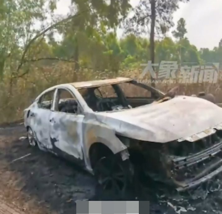  清明扫墓“烧真车”？ 目击者：烧纸钱意外引燃