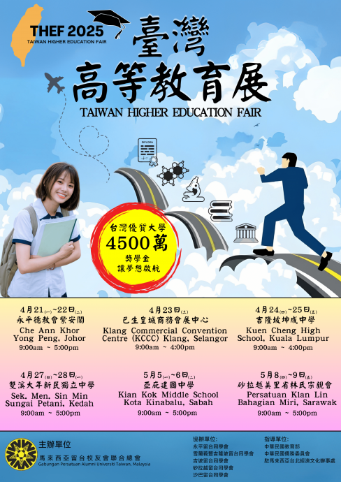 独家 / 大马留台生人数9686人降8.2% 遭印尼越南赶超留台联总吁台重整招策吸引马生