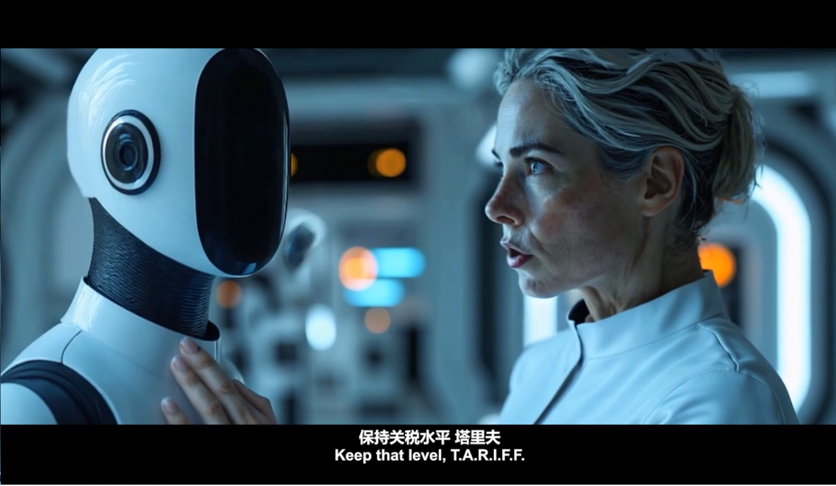 视频 | 新华社AI科幻片反击美国关税战 人型兵器执行者“自我毁灭”