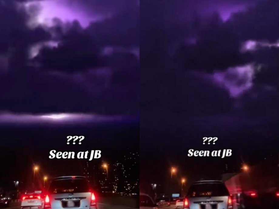 视频|“外星人入侵？” 夜空梦幻紫电引爆网民想象力