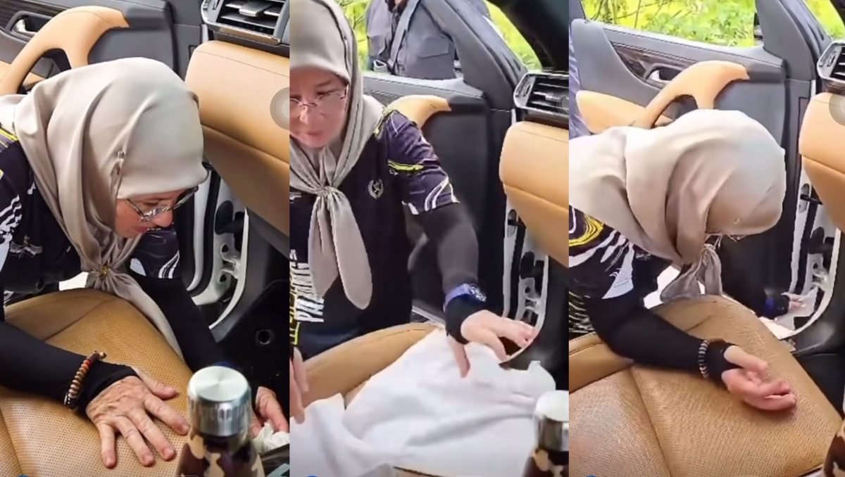 视频|彭苏丹后洒饮料自己擦!彭苏丹甜夸:模范母亲还会洗车!