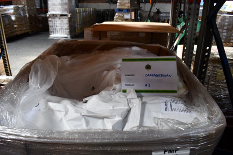 （大北马）未持合法进口准证  1吨卡拉胶被扣查