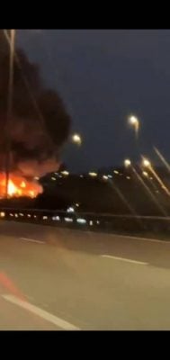 (有一图)牙直利大道火烧车