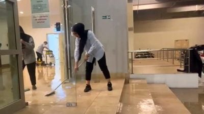 沙巴行政中心内部淹水  JKR：消防系统储水箱损坏