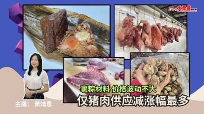 大柔佛三分钟 | 裹粽材料 价格波动不大，仅猪肉供应减涨幅最多