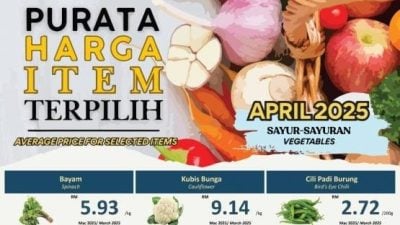大马4月通胀率1.4% 符预期