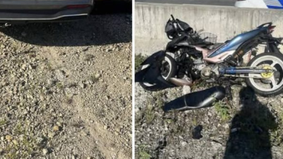 2摩托与轿车迎面相撞 38岁男子抛跌重伤亡