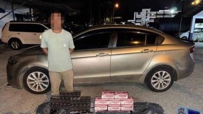 截车查获私烟　水警逮1男