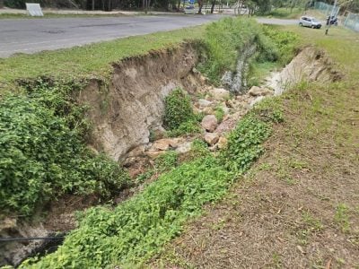 惊魂岭下岭处土蚀 . 民众担心恶化危险
