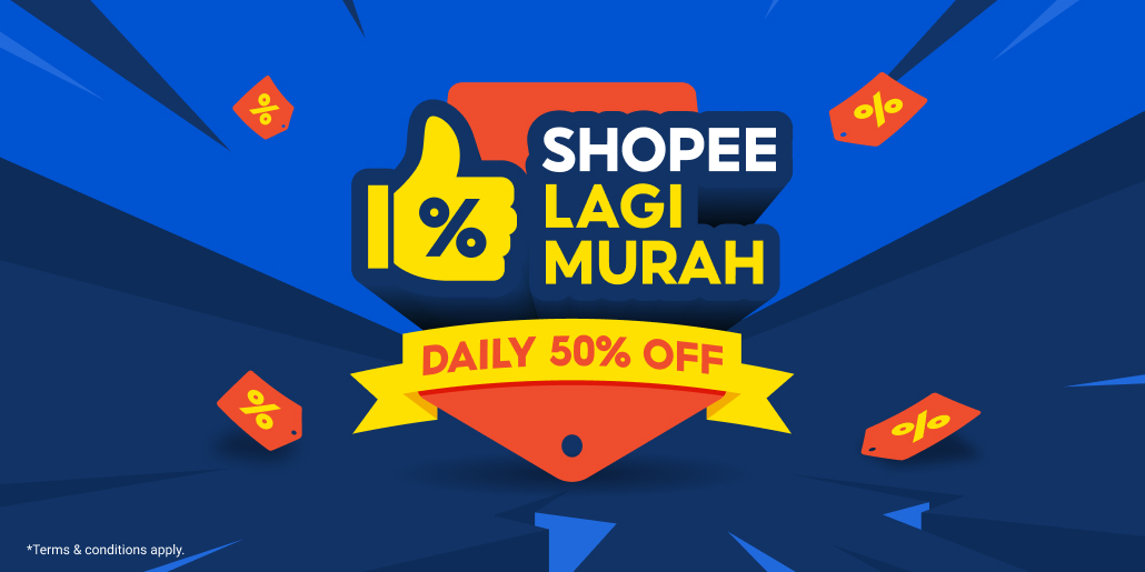 Enjoy Daily 50% Off discounts on your purchases with Shopee Lagi Murah