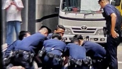 骑士涉毒拒捕 遭6警制伏