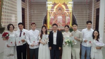 “520”好日子   太平佛教会4对新人注册