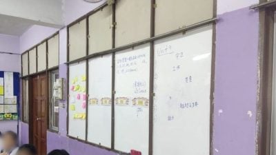 中竞华小受嘈杂车声影响 白板盖窗隔绝噪音