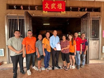 筹获2.6万助灾民  亚沙新村关帝庙移交捐款