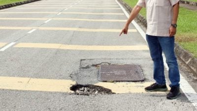 芙蓉Kayu Ara路处处路洞 成骑士“隐形杀手”