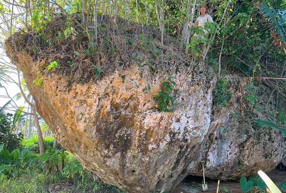 全球最大悬崖巨石现踪东加　揭露史前海啸惊人威力