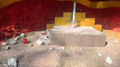 兴都庙遭闯入大肆破坏 警强调无宗教因素 “男子吸毒干案”