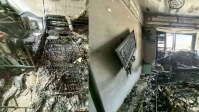 出门前随手一个动作 睡房陷入火海