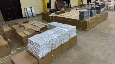 逮捕一男子助查  PGA起200万私烟