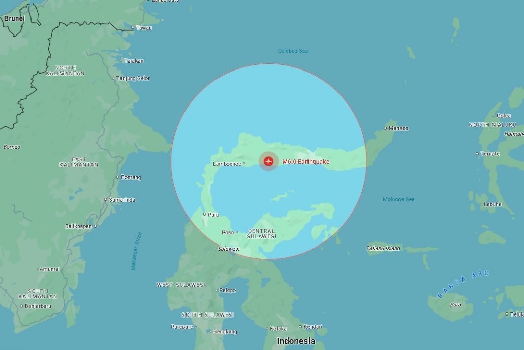 印尼苏拉威西岛规模6级地震 未引发海啸