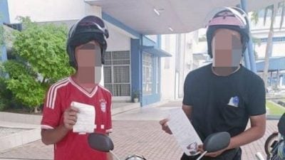 司南马警方取缔公路流氓 13违例骑士接罚单