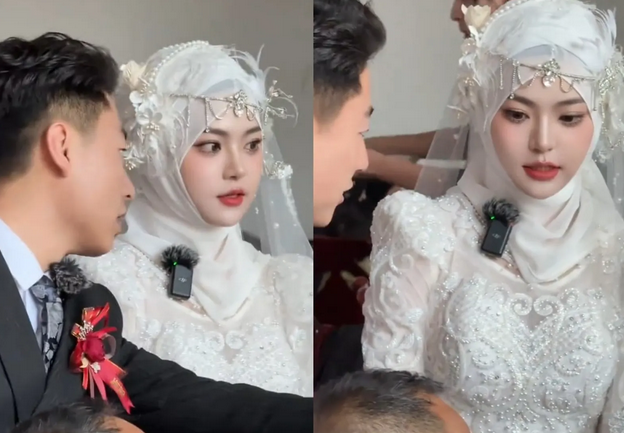 回族绝美新娘惊艳全网 撞脸范冰冰!摄影师认证:家族出美女