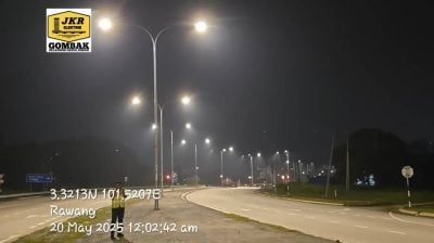 街灯全部修好   菁乡岭大放光明