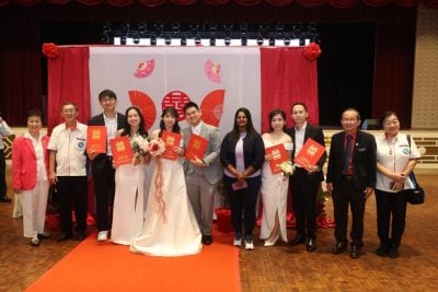 119对新人 525爱盟约   天后宫创疫后最多恋人注册