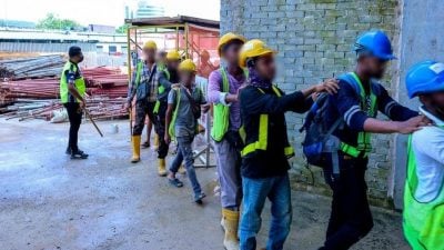 突击沙亚南建筑工地   雪移民局扣查62非法外劳