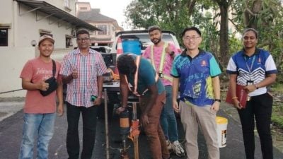 瓜冷市会拨款逾24万   仁嘉隆丽雅花园铺路