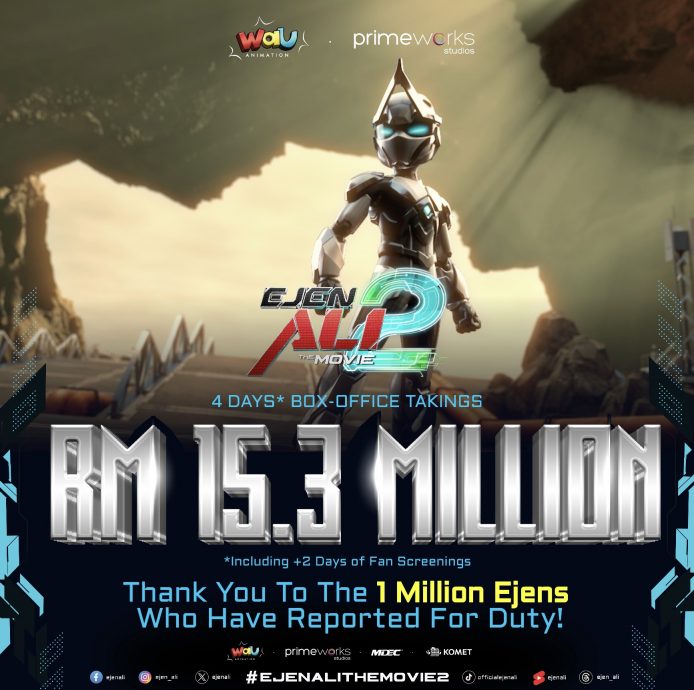 大马票房|《Ejen Ali 2》空降冠军 《不可能8》屈居亚军 