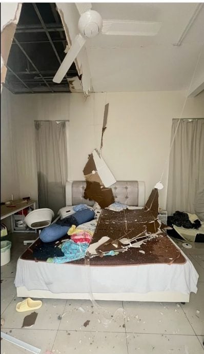 女留学生放学回家惊见‘水帘洞’爆管致屋毁如灾难片