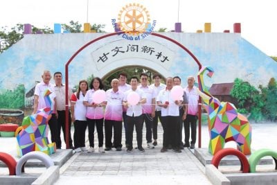 实兆远扶轮社为甘文阁新村 打造彩绘忠象迎宾地标