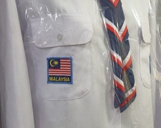 跟进小学生佩戴国旗扣章情况