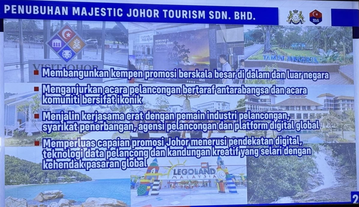**已签发**柔:州议会 | 大臣:已成立公司专策推广柔旅游 放眼明年吸引2000万旅客