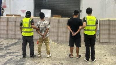 狮城关税局起逾5800条漏税烟 捕4外国人包括2大马男子