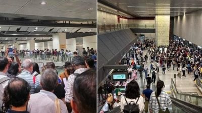 上班高峰时段  狮城环线地铁一度故障
