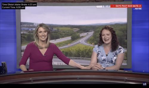 拚图)美国女主播直播前穿羊水 坚持完成3小时新闻节目