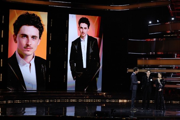 提摩西柴勒梅德领特别荣誉奖 首次牵手凯莉珍娜公开亮相