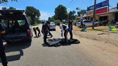 摩托车失控翻覆 56岁汽车维修员重伤亡
