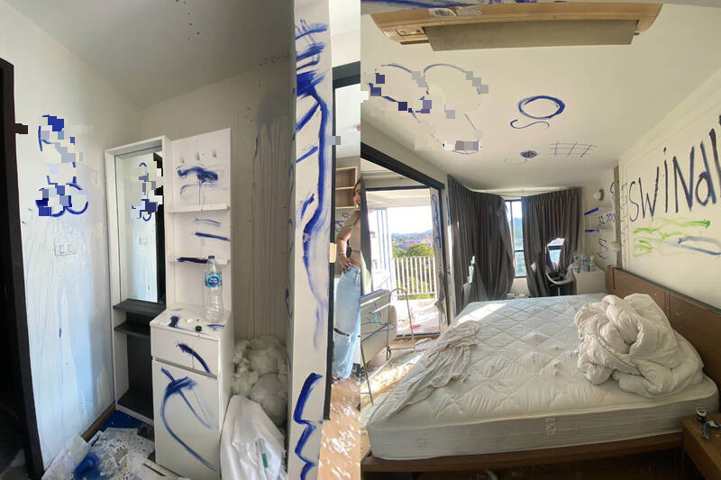 普吉岛豪宅变涂鸦墙! 乌克兰女子报复房东“画生殖器怒呛骗子”