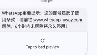 附链接称可“解除”   “WhatsApp被封”诈骗新招