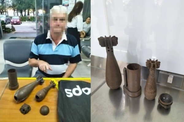 澳男携榴弹弹壳地雷 闯关普吉机场落网