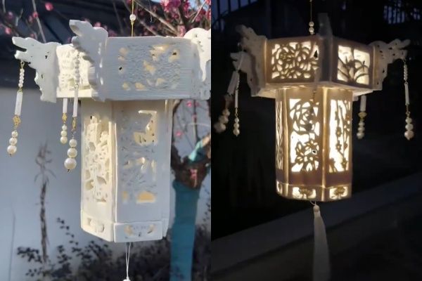 用20个鱼骨DIY“绝美六角宫灯”　网惊：高手在民间