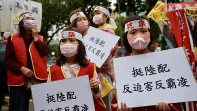 陆配大游行发声 “当年没要求补缴是扰民”