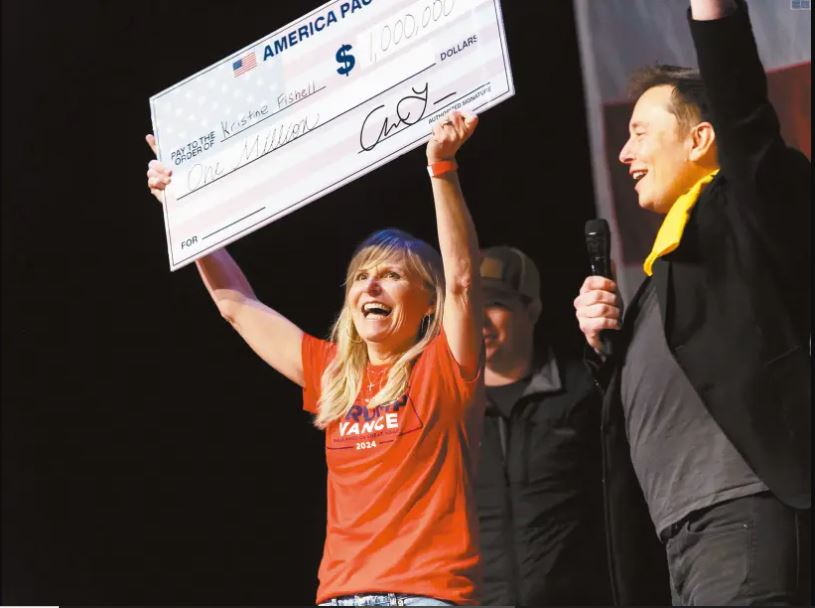 看世界/大选时喊发钱 马斯克政治委员会未依诺付钱被提告