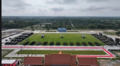 中柬联合演习举行开始仪式  展示战车雷达无人机