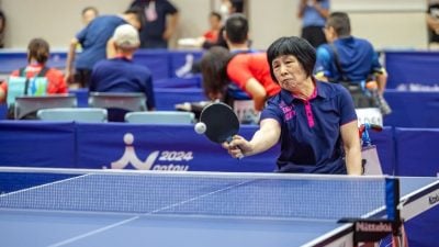祖母级乒乓好手壮志凌云 矢言“我要拿金牌！”
